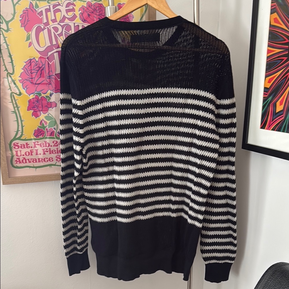 All SaintsBlack and White Striped Sweater - Picture 3 of 3